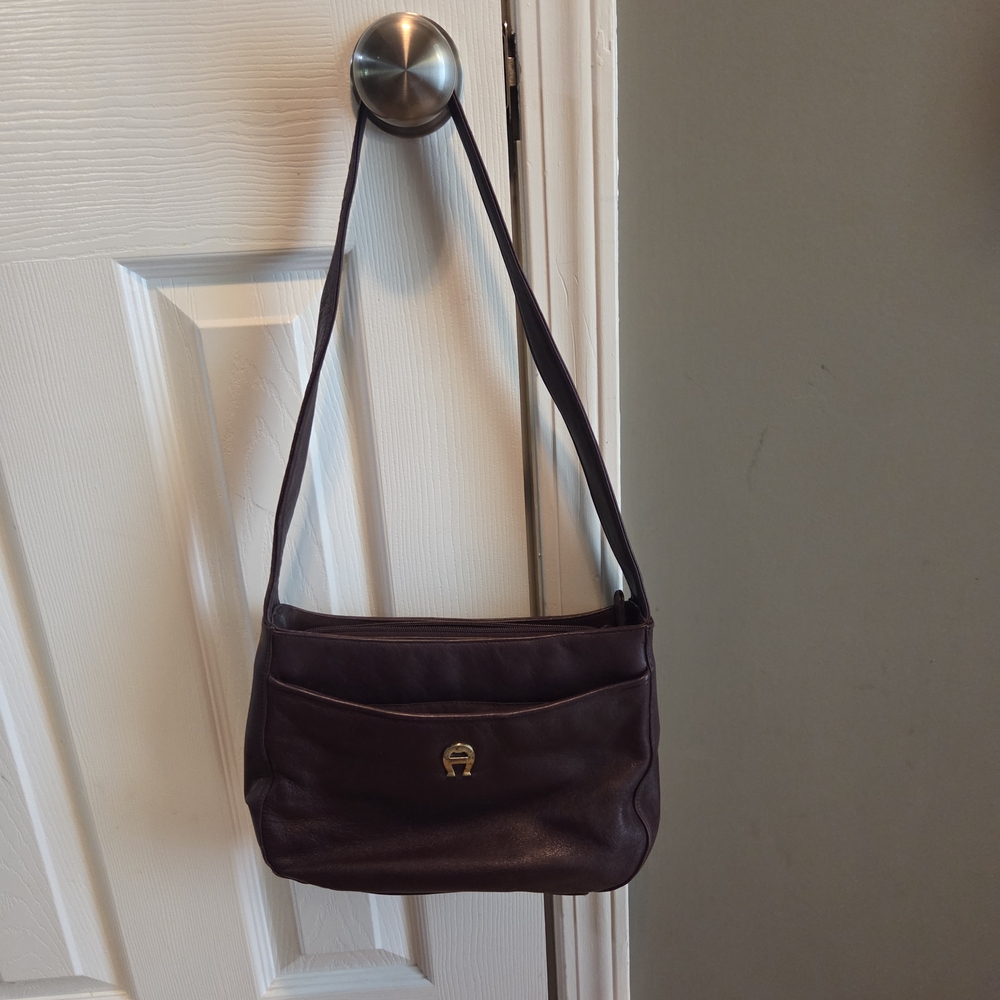 Etienne Aigner Dark Purple Shoulder Bag